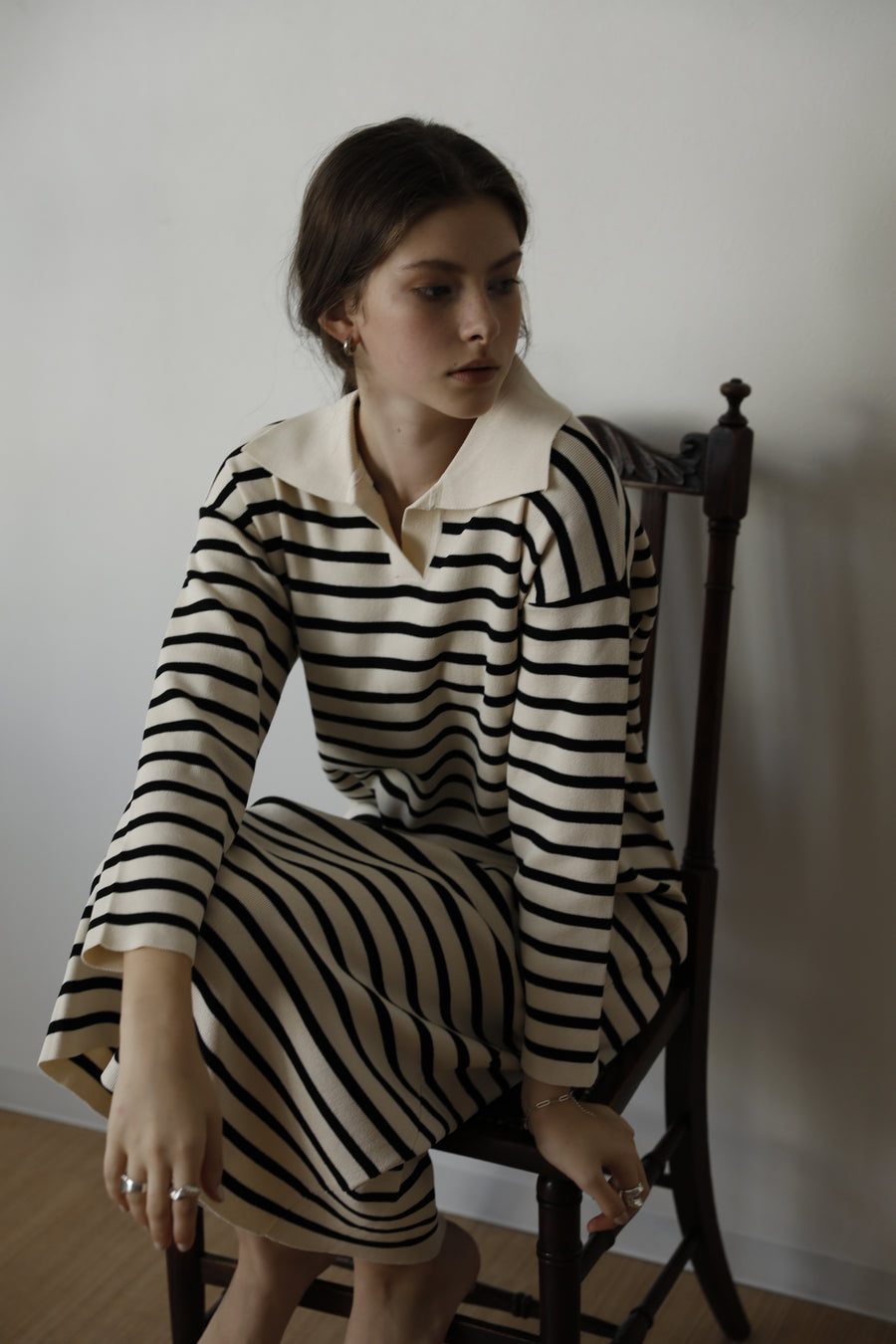 striped long dress