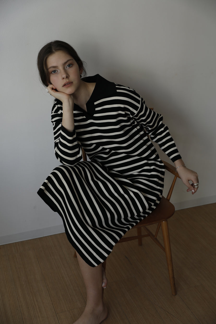 striped long dress