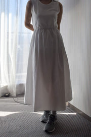 sleeveless cotton one-piece