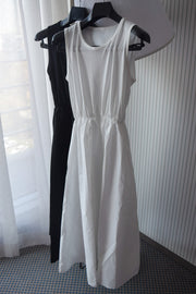 sleeveless cotton one-piece