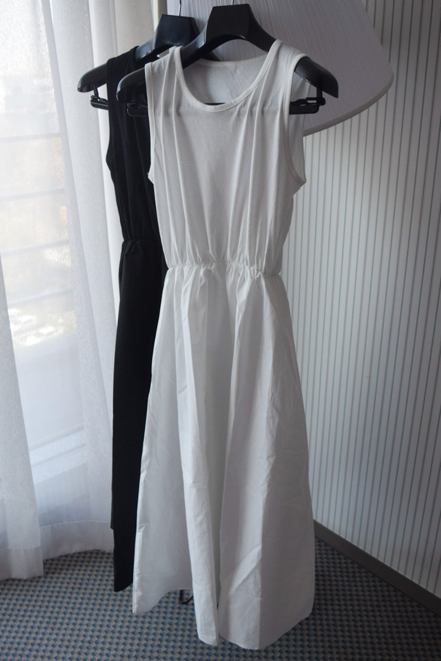 sleeveless cotton one-piece