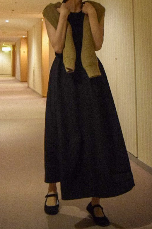 sleeveless cotton one-piece