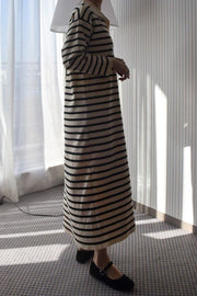 striped long dress