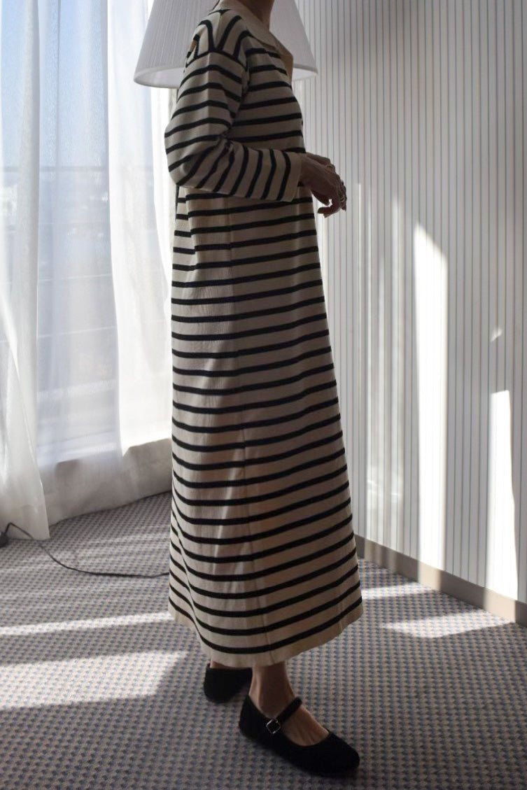 striped long dress