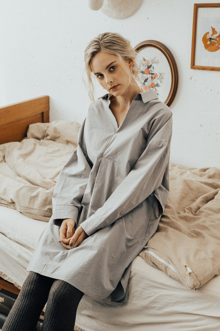 〈Restock〉shirt dress (2 color)