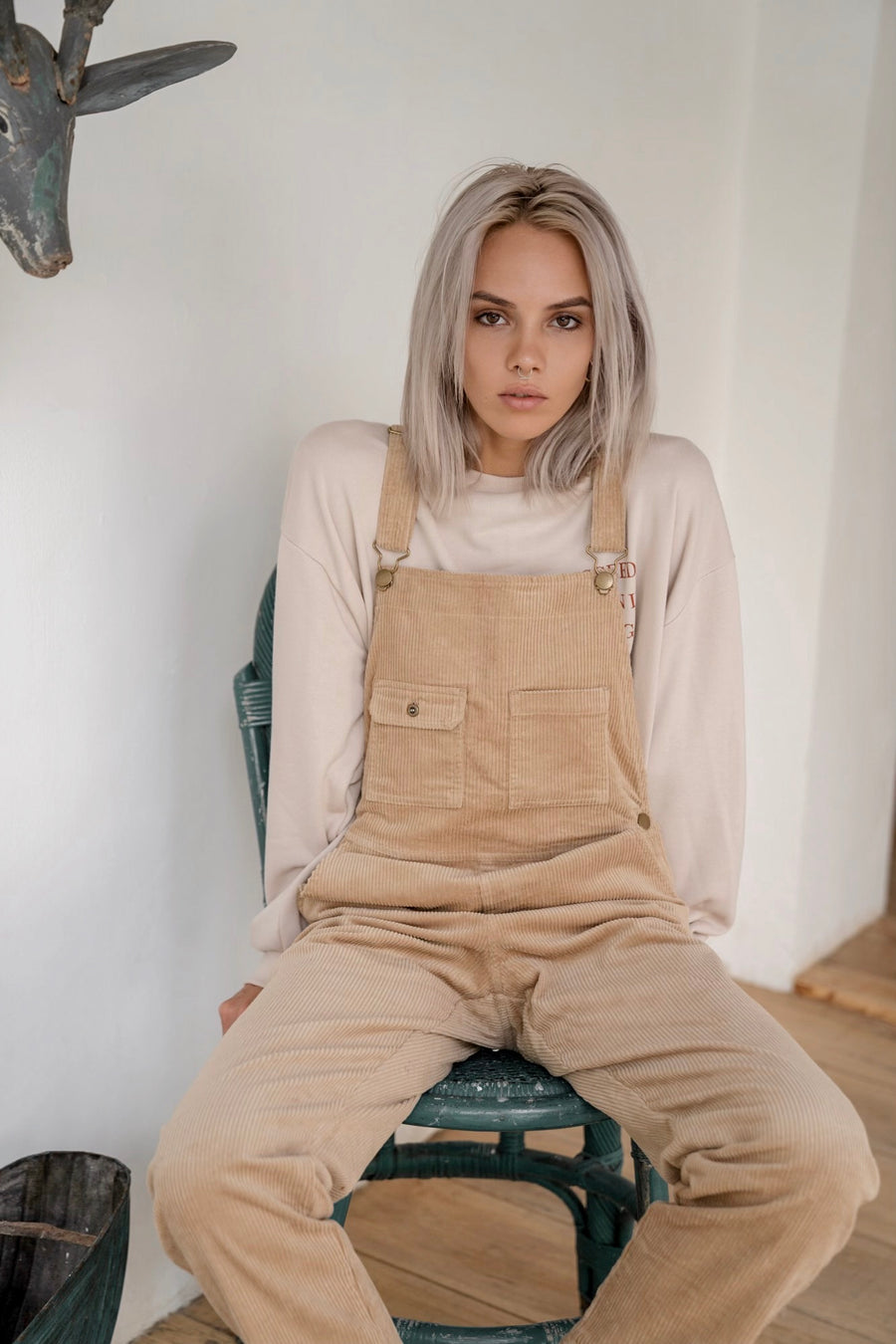 <Back in stock>OVERALLS (MOCHA)