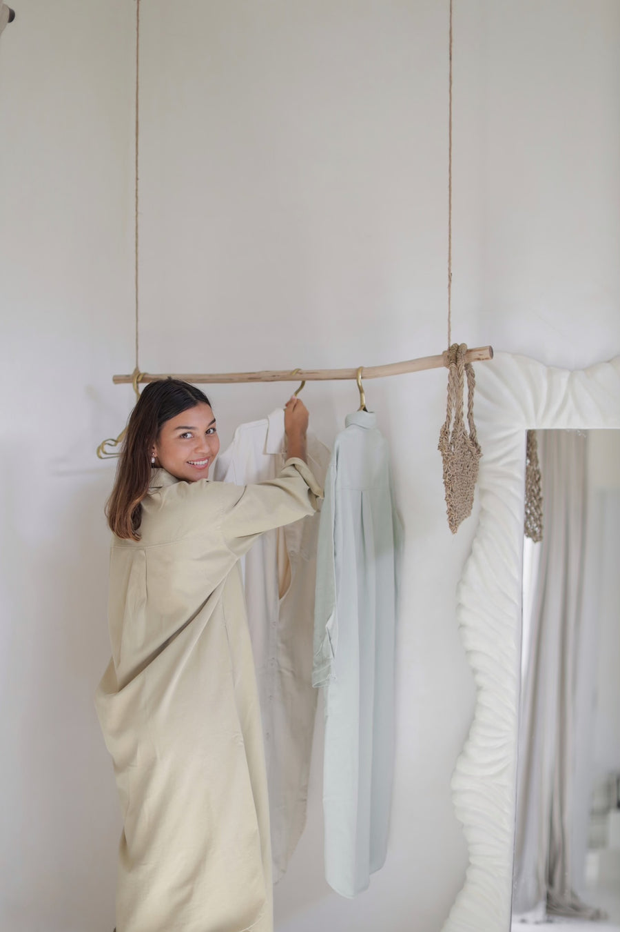 weekly shirt dress - beige