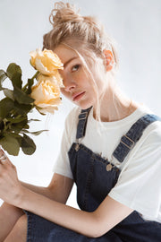 jupe salopette en jean