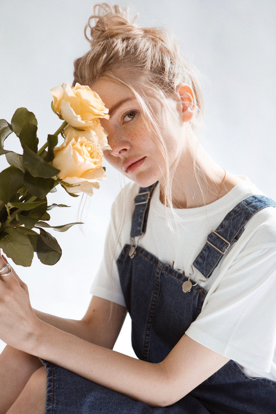 jupe salopette en jean