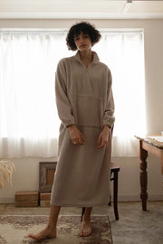 Polaire demi-zip OP - marron