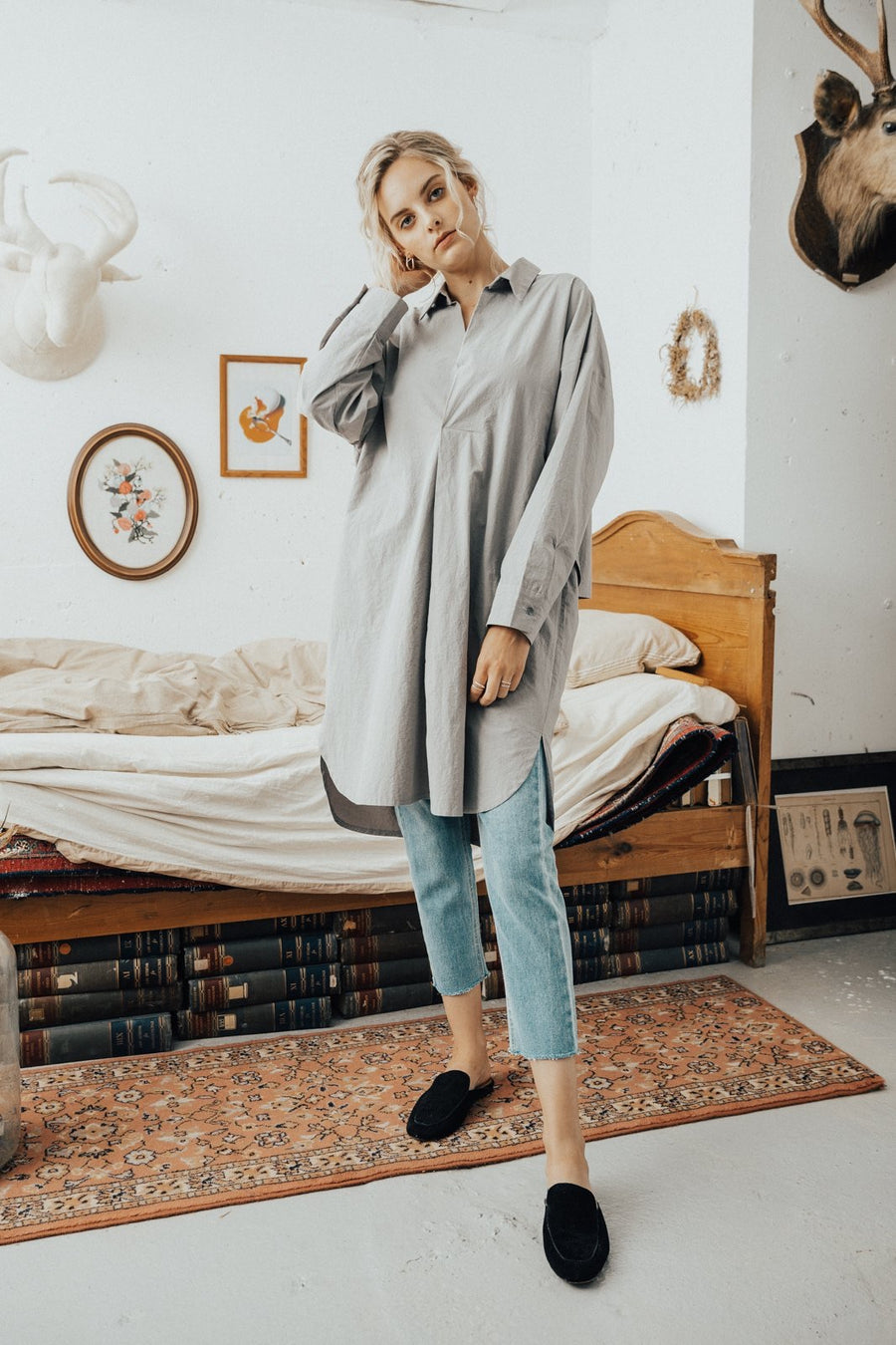 〈Restock〉shirt dress (2 color)