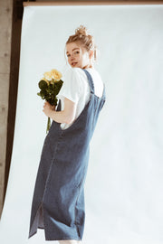 jupe salopette en jean