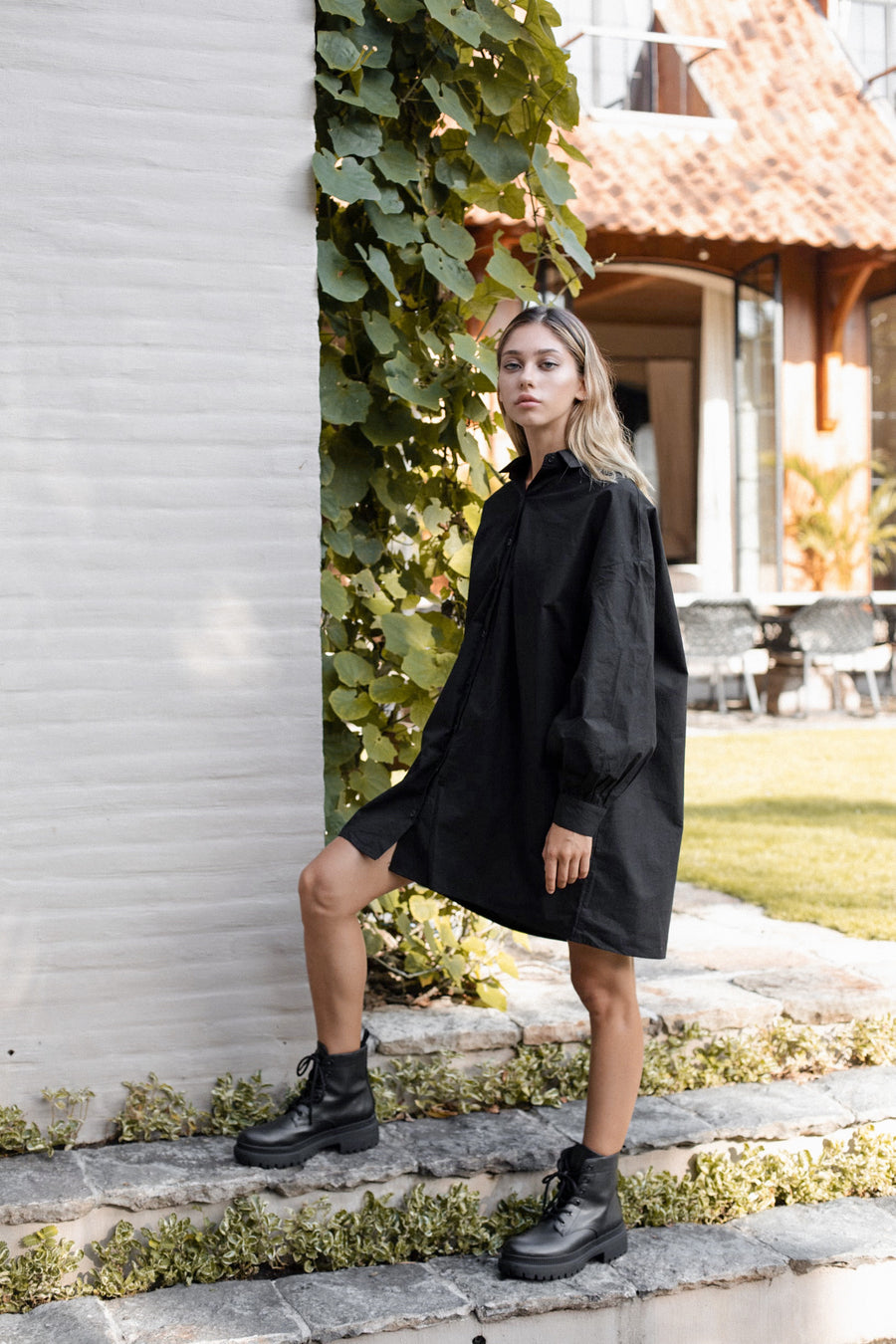 chemise dolman une pièce (noir)