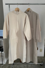 Polaire demi-zip OP - marron