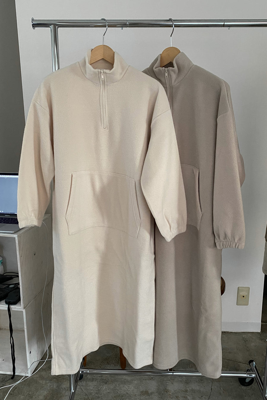 Polaire demi-zip OP - marron