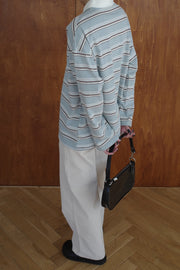 Multi striped long sleeve tee