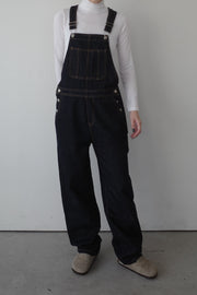 long denim overalls