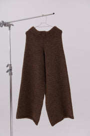 Cozy Knit Three Pieces (scarf, sweater, pants) - brown