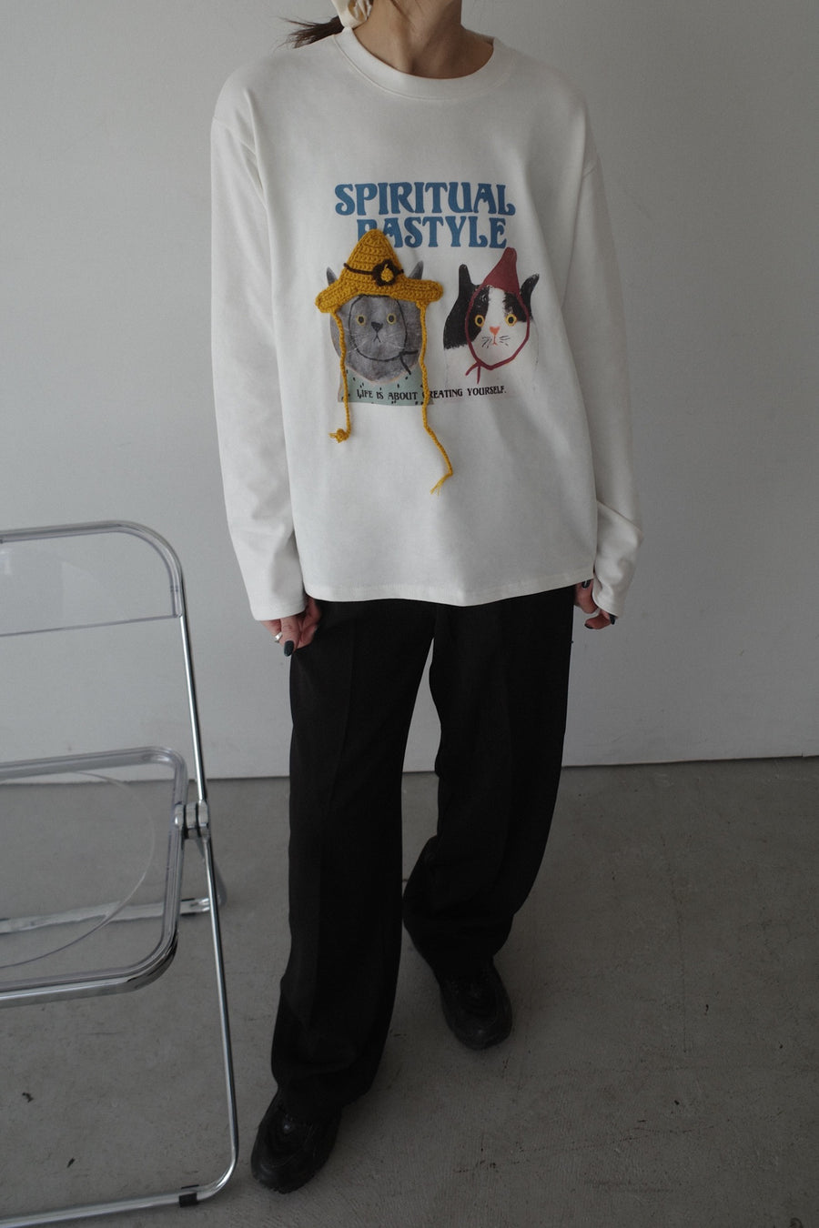 cat long-sleeve tee