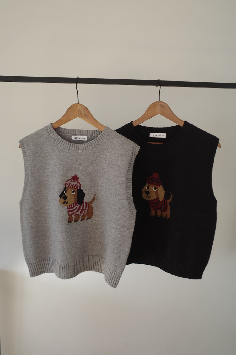 animal knit vest
