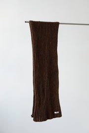 Cozy Knit Three Pieces (scarf, sweater, pants) - brown