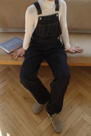 long denim overalls