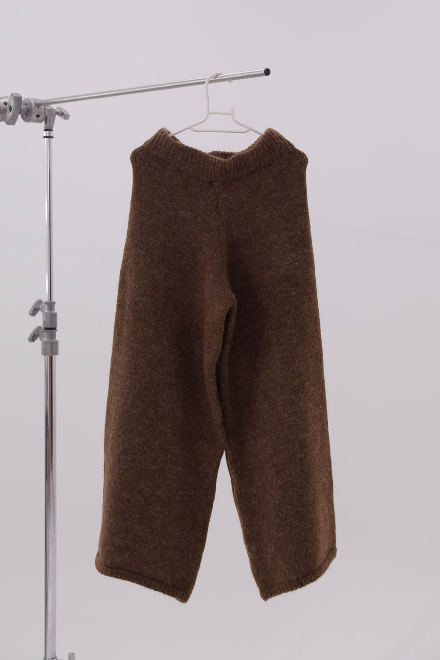 Cozy Knit Three Pieces (scarf, sweater, pants) - brown