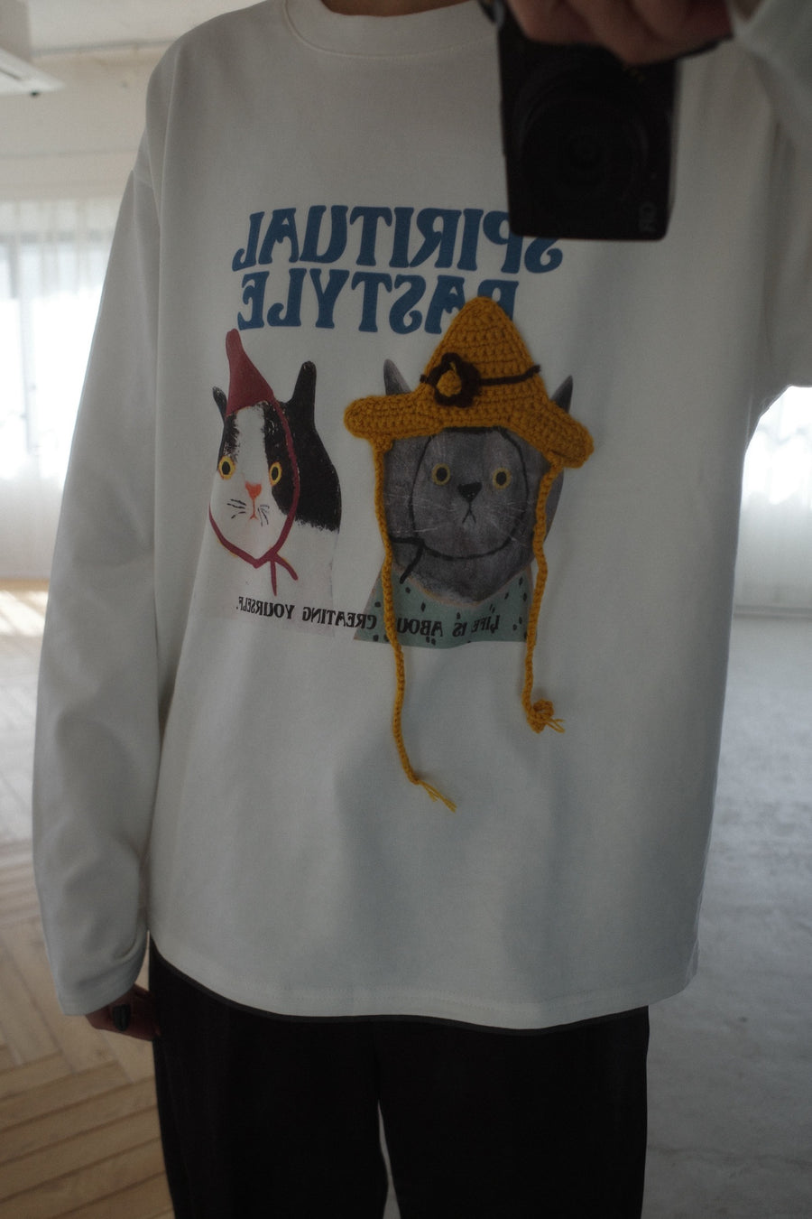 cat long-sleeve tee