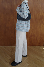 Multi striped long sleeve tee