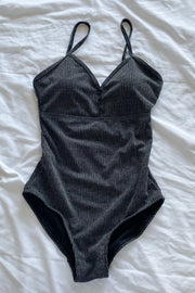 Maillot de bain à boutons - noir