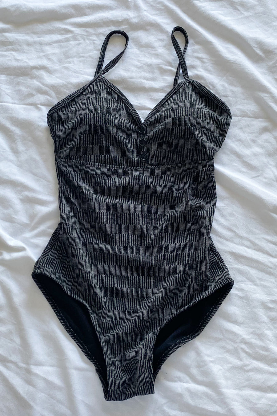 Maillot de bain à boutons - noir