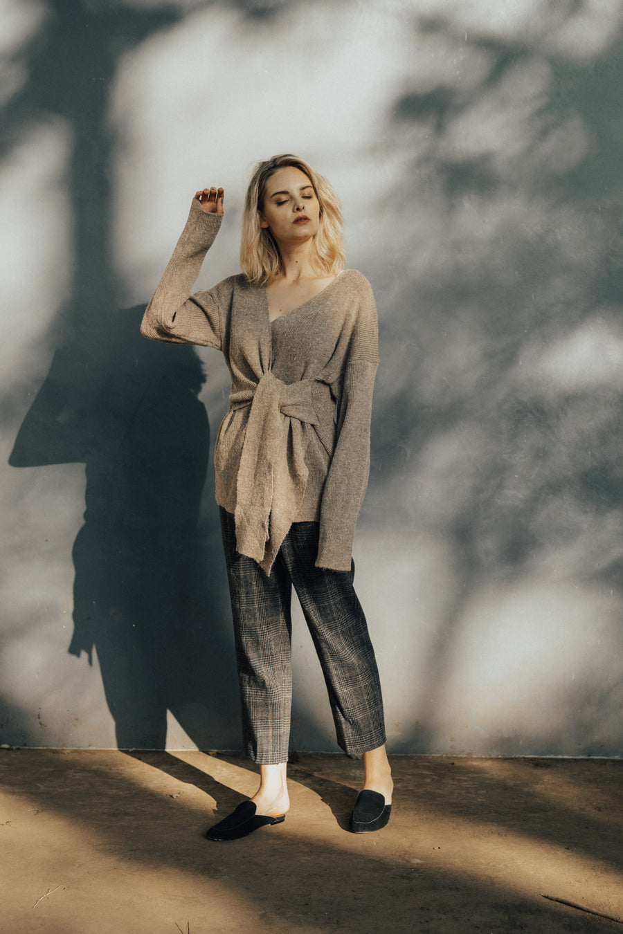plaid ankle pants