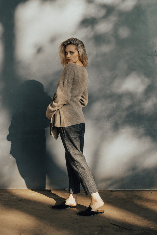 plaid ankle pants