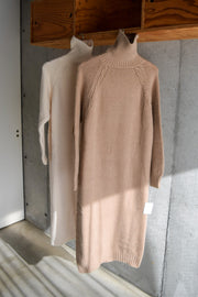 high neck knit one-piece