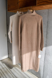 high neck knit one-piece