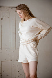 cozy sweatshirts Co-ord(CREAM)