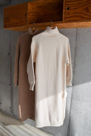 high neck knit one-piece