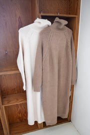 high neck knit one-piece