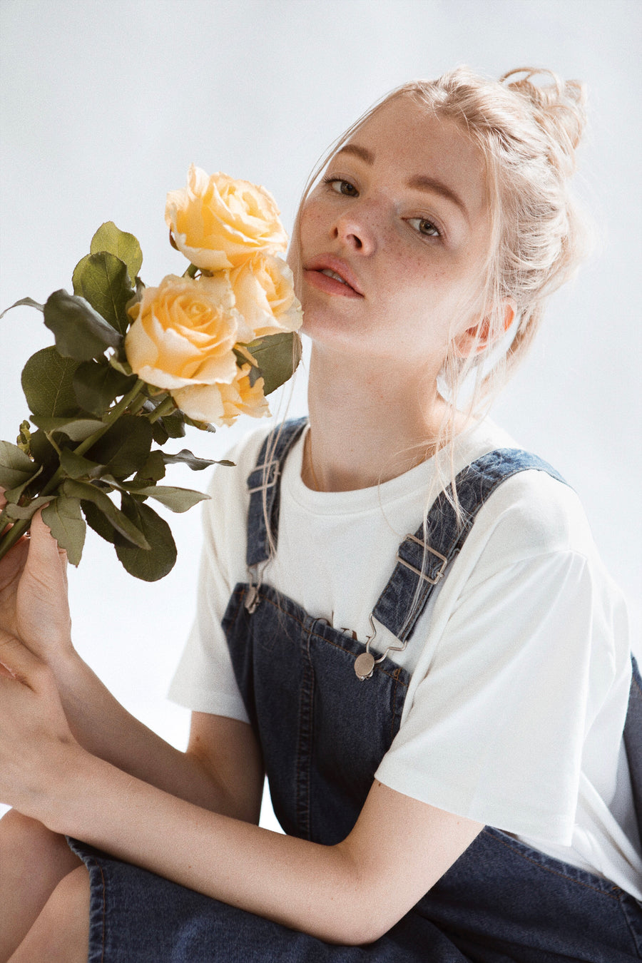 denim salopette skirt