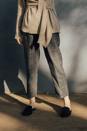 plaid ankle pants
