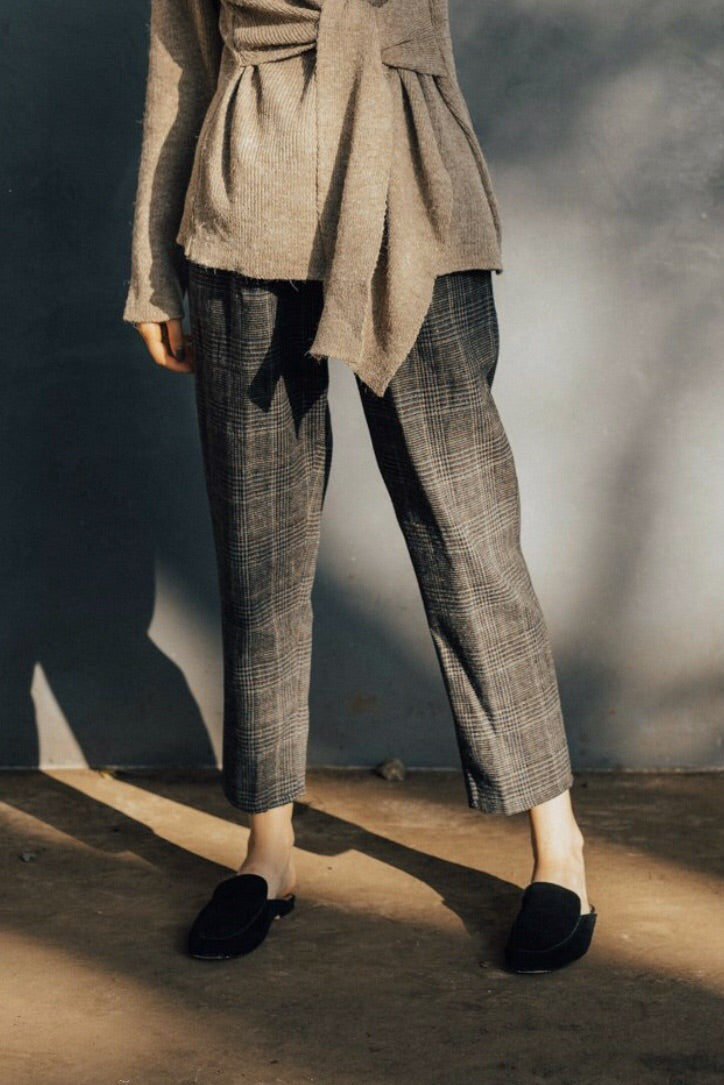plaid ankle pants