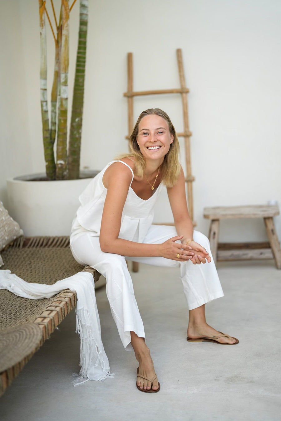 flare cami top & pants Co-ord (ivory)