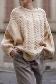 dolman cable stitch knit