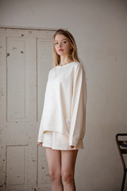 cozy sweatshirts Co-ord(CREAM)