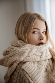 cable knit scarf