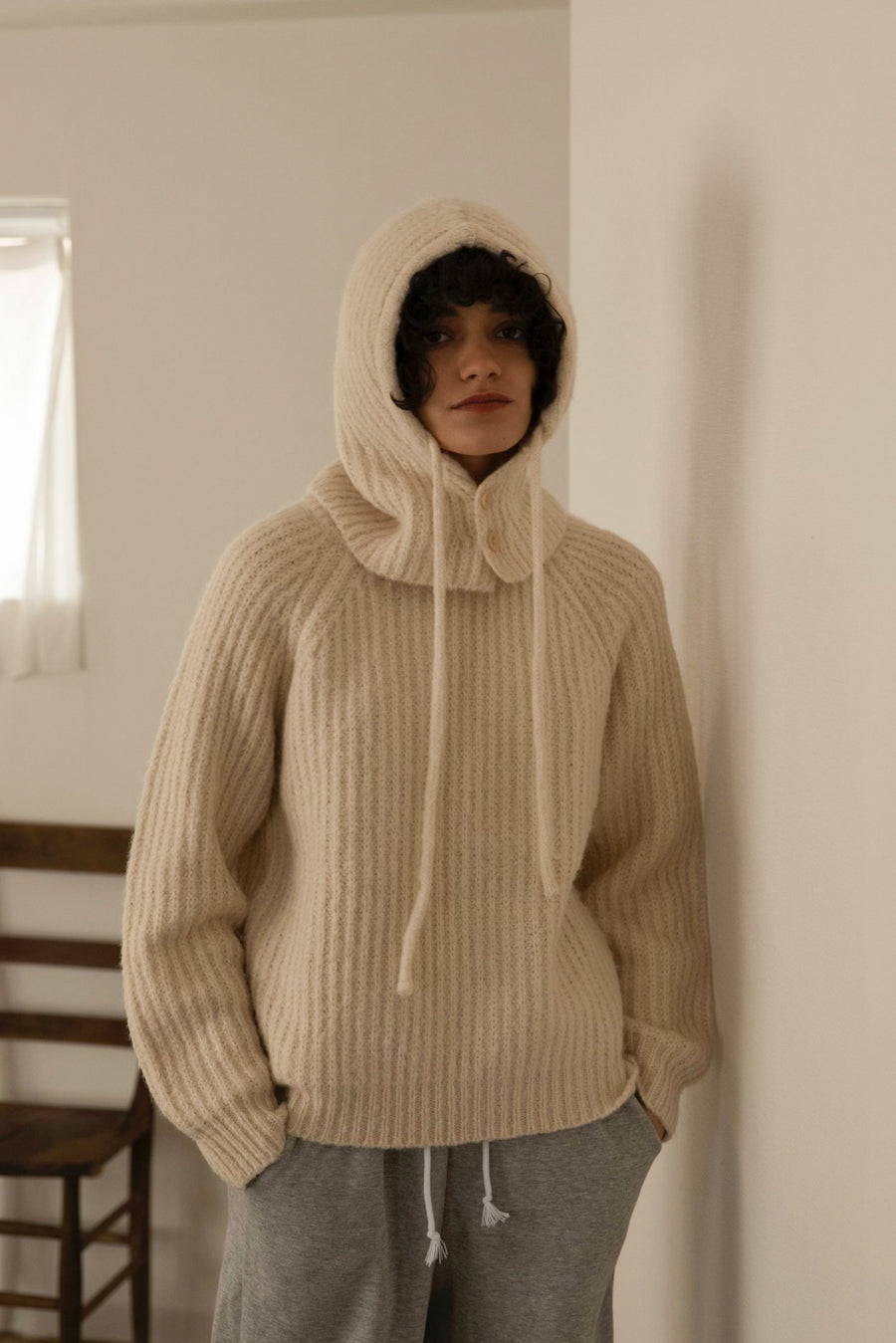 Knit Balaclava × knit tops