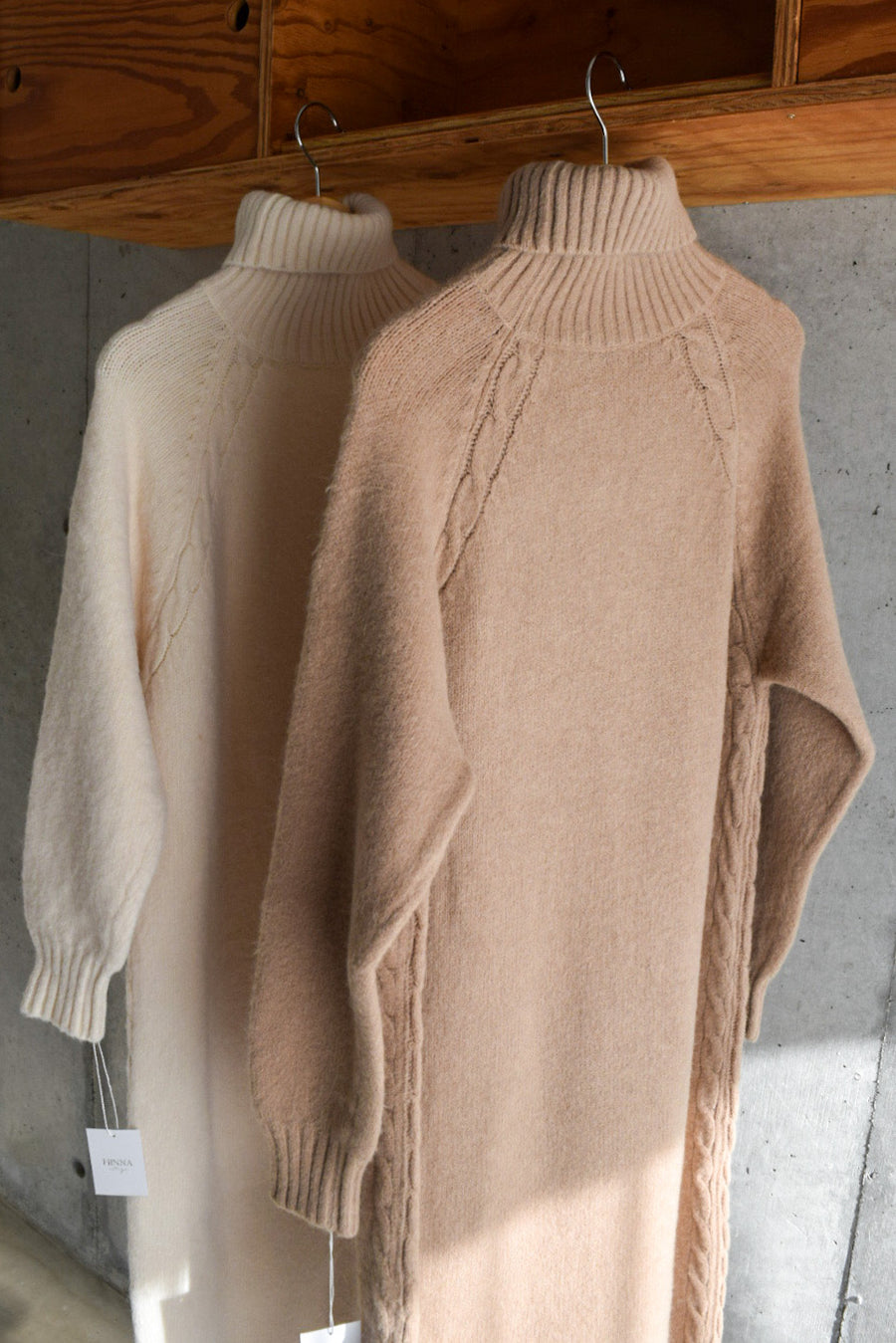 high neck knit one-piece
