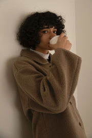 boa jacket - brown