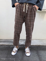 plaid ankle pants