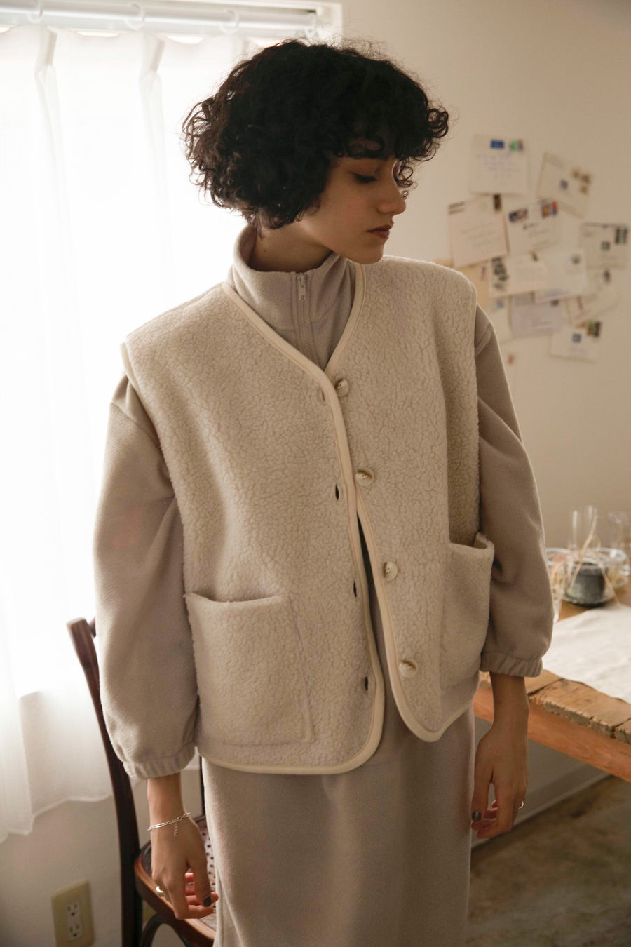 gilet boa mokomoko